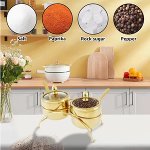 Ensemble <span class=keywords><strong>de</strong></span> pots à épices en acier inoxydable pour la maison ou la restauration, récipient à sel, organisateur d'épices, rangement pour pots <span class=keywords><strong>de</strong></span> cuisine - Product Image 6