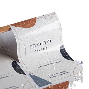 Étiquette transparente PET auto-adhésive en PVC imperméable pour mariage autocollant d'impression de logo personnalisé - Product Image 1