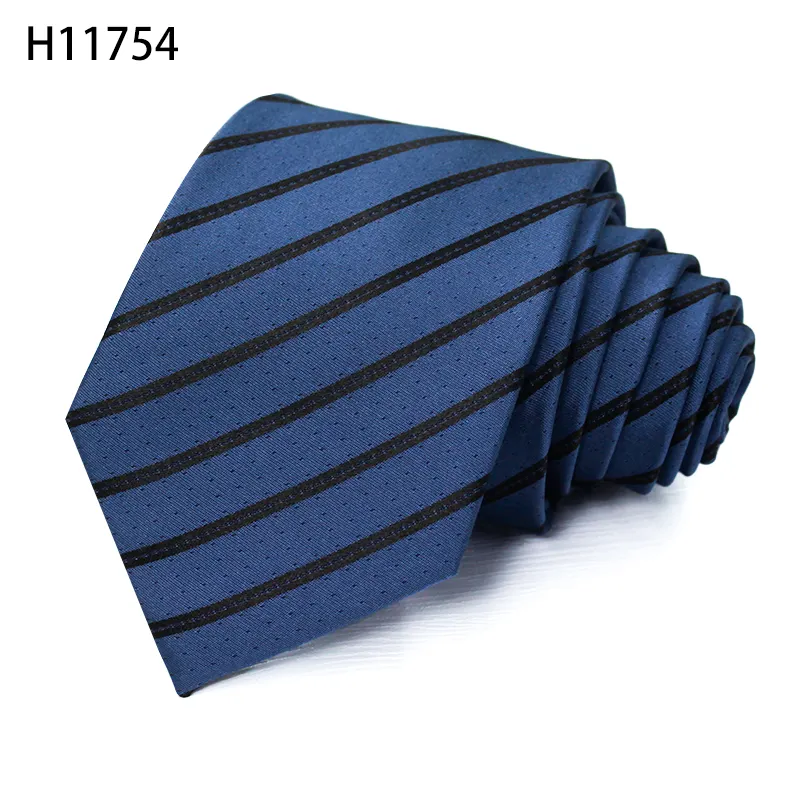 Blue Stripe Mens Fashion Wedding 100% Silk Neckties Business Style Ties