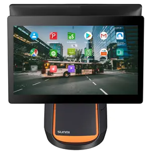 SUNMI T2s doppio schermo tutto in uno Pos di fattura tavolo macchina Android 9.0 registratore di cassa supermercato cassiere Pos per piccole imprese