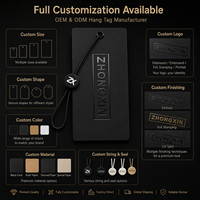 Étiquettes suspendues personnalisées en PVC pour vêtements, étiquettes de vêtements imperméables imprimées avec logo pour marque de vêtements - Prix de gros