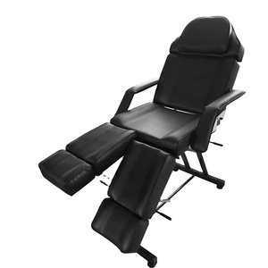 Fauteuil <span class=keywords><strong>de</strong></span> Salon Moderne et <span class=keywords><strong>Table</strong></span> <span class=keywords><strong>de</strong></span> <span class=keywords><strong>Massage</strong></span> en Cuir Synthétique <span class=keywords><strong>Pliante</strong></span> pour Soins du Visage et Tatouages - Product Image 4