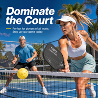 Ensemble de raquettes de pickleball en fibre de carbone T700 pressée à froid de qualité supérieure avec surface texturée pour le spin et le contrôle, raquette professionnelle