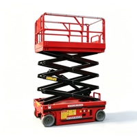 Plateforme élévatrice mobile à ciseaux auto-propulsée, hauteur de travail 10m, charge utile 320kg, 24V, hydraulique, table extensible, acier Q345 au manganèse
