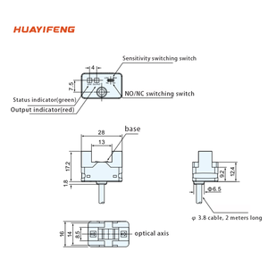 Huayifeng DC12 ~ 24V mực nước cảm biến NPN PNP Kết quả đầu ra áp dụng ống bên ngoài đường kính 6-13 mét trong suốt mức độ ống cảm biến - Product Image 5