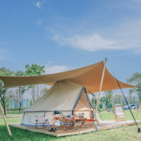 Vente en gros tente cloche imperméable en coton pour plancher de bois 5m tentes yourte de camping en plein air mongole de luxe
