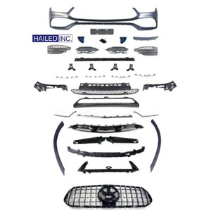 Kit de carrocería de parachoques delantero/trasero cromado para Mercedes Benz <span class=keywords><strong>GLE</strong></span> Class Upgrade a <span class=keywords><strong>GLE</strong></span> 53 <span class=keywords><strong>AMG</strong></span> parachoques delantero - Product Image 2