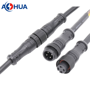 ระบบควบคุมการประมวลผลขั้วต่อแบบ M16 สำหรับการบิน สายสัญญาณไฟฟ้า ตัวผู้-ตัวเมีย M12 โลหะ กันน้ำระดับ IP65 ขั้วต่อ 4 ขา - Product Image 1