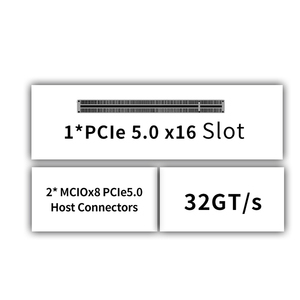 Miwin Custom Graphics Card 1Slot PCIE Bifurcation GPU <b>Riser</b> Adapter MCIOX8 1 Slot PCIe 5.0 X16 Backplane for Server Use Back GPU - Product Image 6
