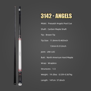 PREOAIDR 3142 Angel Maple Pool Cue Carbon Shaft 12.5/11.8mm Tip Low Deflection Pool Stick with Uni-lock Joint Billard Cue - Product Image 3
