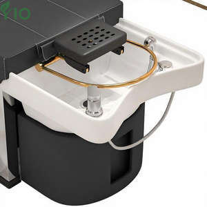 Cojín <span class=keywords><strong>de</strong></span> PU y almohada, estación <span class=keywords><strong>de</strong></span> champú reclinable para salones <span class=keywords><strong>de</strong></span> belleza, hoteles, gimnasios y hospitales, lavabo negro, uso versátil - Product Image 6