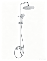 Système de douche mural de luxe traditionnel avec barre coulissante, haute pression, en acier inoxydable chromé, pour appartement et hôtel