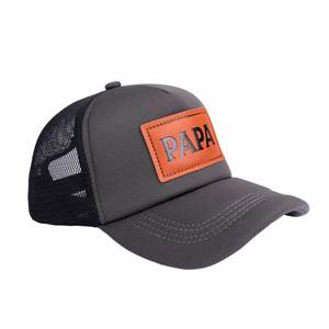 High Quality 6-Panel 112 Cap Style Structured Mesh Retro Portable Trucker <b>Hat</b> with Leather Patch Logo - Product Image 3