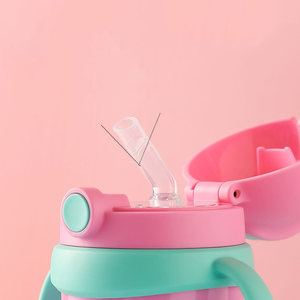 Thermos Isotherme Sans BPA Tasse d'Apprentissage <span class=keywords><strong>pour</strong></span> Enfants Biberons <span class=keywords><strong>pour</strong></span> Bébés avec Paille et Poignée - Product Image 3