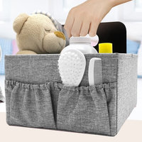 Boîte de rangement compartimentée avec poignée pour enfant/enfants - Contient des biberons, des cuillères, des bavoirs, des sucettes, des couches - Matière polyester