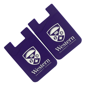 Porte-cartes de téléphone en silicone promotionnel <span class=keywords><strong>pas</strong></span> <span class=keywords><strong>cher</strong></span>, support adhésif tendance en silicone bleu pour téléphone - Product Image 2