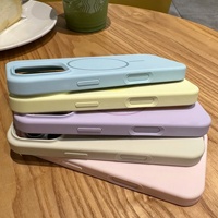 Coque de téléphone en silicone liquide magnétique pour iPhone 17 Air 16 16e 15 14 13 12 11 Pro Plus Max Plus Housse de charge sans fil
