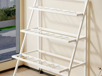 Seau de présentation rond pour fleurs de supermarché avec remplissage d'eau et support pliable, chariot à fleurs mobile pour stands