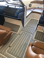 Tapis de sol marin moderne en mousse EVA, antidérapant, installation par clic, imitation teck, revêtement de pont de yacht, imperméable, carré brossé - Grande Vente