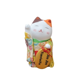 Statuetta di Gatto in Stile Kimono Giapponese Dipinto, Ornamento per Auto, Piccola Dimensione, in Resina Ecologica, per Natale, Creativa, Stile Izakaya - Product Image 5