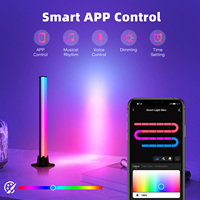 Barra de luces LED RGB con activación por voz para coche, luces coloridas con sincronización de música, Control por aplicación, PC, TV y fiesta