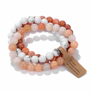 Pulsera de Cuentas de Piedra Natural Mixta de 8mm, Elástica, Venta al por Mayor, Cristal Curativo, Unisex, Regalo Personalizable - Product Image 6