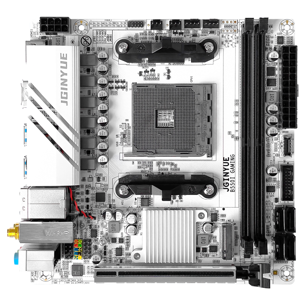 JGINYUE B550I GAMING Motherboard - 64GB M.2 Socket AM4 DDR4 Mini-itx
