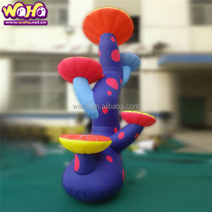 Fornitura per feste fungo gonfiabile gigante colorato vivido con luci a led per attività a tema <span class=keywords><strong>Alice</strong></span> nel paese delle meraviglie - Product Image 2