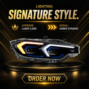 Ensemble de phares avant de style laser 60W 12V pour F30 F35 2013-2018 328i 335i <span class=keywords><strong>330d</strong></span> LCI DRL jaune - Product Image 6