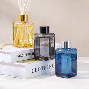 Bouteille en verre carrée de 100 ml pour diffuseur à bâtonnets, <span class=keywords><strong>parfum</strong></span> d'ambiance unique pour la maison, avec bouchons et bâtonnets – Vente en gros - Product Image 6