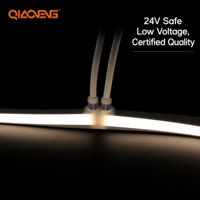 Bande néon OEM à émission latérale 24V 2835 168 LED/m L12*H12mm 4000K Blanc Naturel Ra80 IP68 USB Jardin Personnalisé Rouleau de 5m