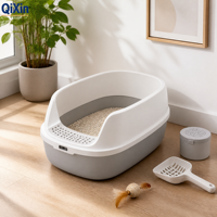 QiXin Aesthetic Pet Litter Station Mold Bac à litière anti-éclaboussures à bords hauts en ABS, outillage de moulage moderne pour stations pour animaux de compagnie OEM ODM
