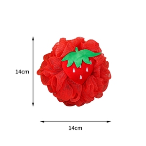 Zenidoo Creative Modern Flower-Shaped Fruit Bath Ball Cute PE Foam Tennis <b>Scrubbing</b> Bath Ball Hanging Design for Children Adults - Product Image 6