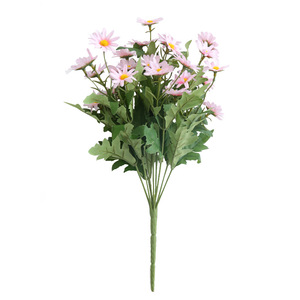 Ruilisi Marguerites Artificielles 9 Têtes Fleurs en Soie Style Coréen Décoration de Mariage - Product Image 5