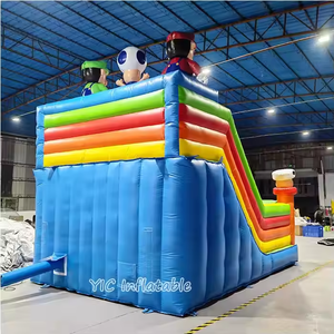 Château gonflable géant commercial sur le thème de Mario avec toboggan, combo arc-en-ciel, pour <span class=keywords><strong>la</strong></span> location événementielle et les entreprises de divertissement pour enfants - Product Image 4