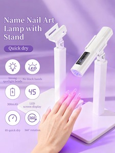 Lampe UV LED rechargeable blanche mini avec support pour le séchage rapide des ongles en gel, machine de manucure UV LED pour vernis à ongles en gel - Product Image 2