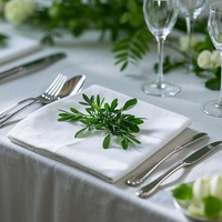 Nappe en tissu de coton blanc moderne haute densité, style tissé, qualité hôtelière, pour banquets et couvre-tasses