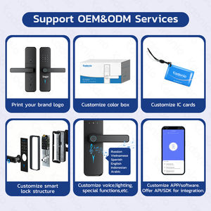 Kadonio Palm Scanner entièrement automatique WiFi Tuya Face ID contrôle <span class=keywords><strong>d</strong></span>'accès électrique pêne dormant serrure de portail numérique avec <span class=keywords><strong>interphone</strong></span> actif - Product Image 5