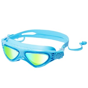 Swimming Goggles For Children <b>Large</b> <b>Frame</b> Anti Fog Waterproof PC Lens Blue Color - Product Image 1