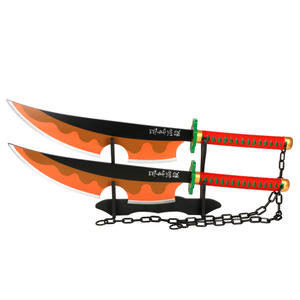 2 unids/set Anime espada accesorios espadas de madera patrón <span class=keywords><strong>Original</strong></span> Uzui Tengen espada Demon Slayer <span class=keywords><strong>Katana</strong></span> - Product Image 6