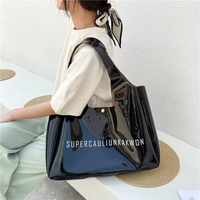 Vente en gros de sacs à main en PVC imperméables personnalisés avec logo, mode décontractée, grande capacité, sacs fourre-tout transparents en PVC pour femmes