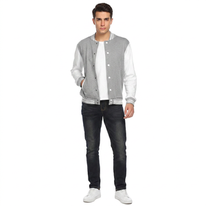 Wholesale Streetwear <b>Baseball</b> <b>Jacket</b> <b>Men</b> Women Custom Varsity Letterman Bomber Style Stand Embroidered Front OEM ODM Fashion - Product Image 1
