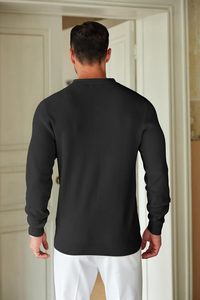 COOFANDY-Para <span class=keywords><strong>Hombre</strong></span>, Suéter de Manga Larga de Punto Ligero e Informal, <span class=keywords><strong>Camisa</strong></span> Polo <span class=keywords><strong>con</strong></span> Logotipo Frontal, Ropa Informal, Otoño - Product Image 3