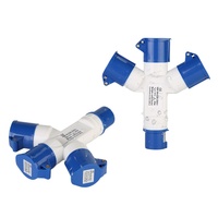 Prise industrielle multifonctionnelle, connecteur en T, type Y, IP44, étanche et anti-poussière, contact en cuivre 16A/32A, prise 380V
