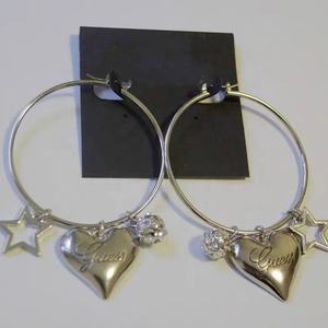 Pendientes <span class=keywords><strong>de</strong></span> Diseño <span class=keywords><strong>de</strong></span> Marca <span class=keywords><strong>de</strong></span> Moda, Largos y Circulares, con Pedrería, Letra Hueca, para Mujer - Product Image 6