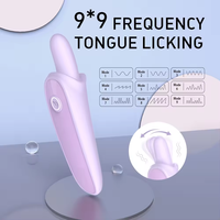 Elektrischer Zungen-Vibrator für Frauen mit 9 Leck- und 9 Vibrationsmodi, Silikon-Klitoris-Stimulator, Wiederaufladbar, OEM ODM