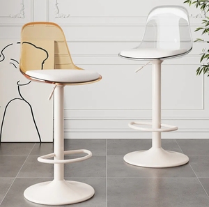 <span class=keywords><strong>Tabouret</strong></span> <span class=keywords><strong>de</strong></span> <span class=keywords><strong>bar</strong></span> moderne en résine acrylique transparente empilable et stable <span class=keywords><strong>de</strong></span> 75 cm <span class=keywords><strong>de</strong></span> hauteur pour usage domestique - Product Image 2