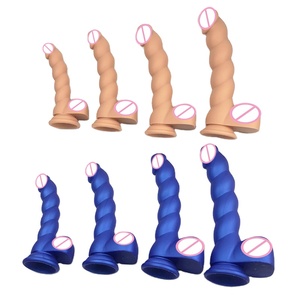 Dildo in Silicone <span class=keywords><strong>a</strong></span> Forma <span class=keywords><strong>di</strong></span> Pene con Ventosa, Texture Realistica, Giocattolo Sessuale per Donne e Uomini - Product Image 6