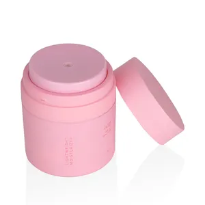 Stoples pompa kosmetik tanpa udara warna-warni krim mata merah muda stoples tanpa udara kemasan krim wajah 15g 30g 50g plastik Shanghai 10-30days
