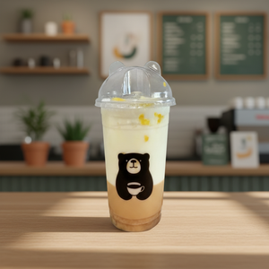 Offre Spéciale 16oz 500ml Bubble Boba Tea Pet Pp Cup Logo jetable imprimé Milk Shake clair 90 gobelets en <span class=keywords><strong>plastique</strong></span> de calibre avec couvercles en ours - Product Image 2